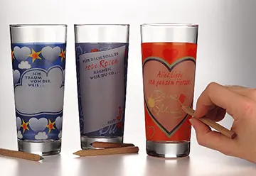 swizzglas - Decorazione su vetro: Decorazione pittorica